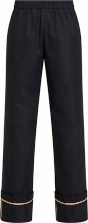 Herno Womens Trousers Cotton Gabardine Blue