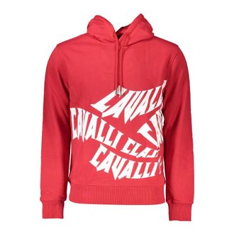 Cavalli Hoodies & sweatvesten, Heren, Rood, M, Katoen, Sweatshirt Zonder Rits