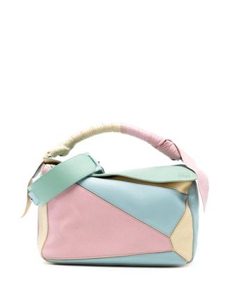 Loewe 2018 Medium Multicolor Leather Puzzle satchel - women - Calf Leather - One Size - Pink