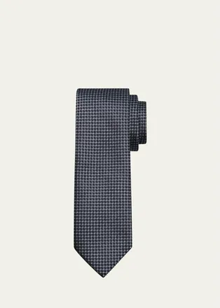 Brioni Mens Silk Micro-Jacquard Tie