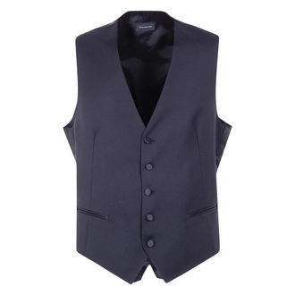 Tagliatore Kostuums, Heren, Zwart, XL, Wol, Gilet met V-hals