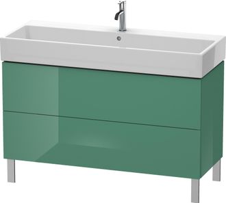 Duravit Duravit L-cube Mueble De Aseo Vertical 118,4 X 45,9 Cm, 2 Extra&iacute;bles, Para Vero Air 235012, Color: Jade Laca Alto Brillo - Lc677900303
