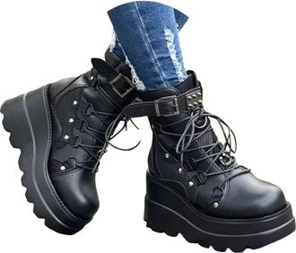 Generic Women Mary Jane Dress Pumps Fashion Ankle Strap Lolita Shoes Cute Platform Gothic Double Round Toe Chunky Heel Uniform Pumps Shoes Perfect for Party B