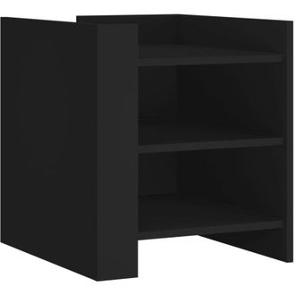 vidaXL Mesita De Noche Madera De Ingenier&iacute;a Negro 45x50x50 Cm Vidaxl