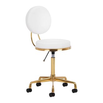 OEM Taburete Cosm&eacute;tico H5 Dorado Y Blanco