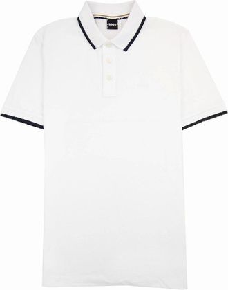 HUGO BOSS Mens Hugo Boss Parlay 190 Polo Shirt White 100 - Size: 40