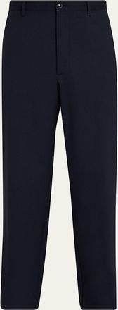 Giorgio Armani Mens Virgin Wool Flat Front Trousers
