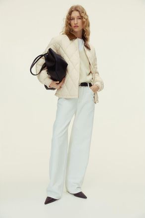 H&M Thermolite Quilted Jacket in Light Beige at Nordstrom, Size Xx-Large