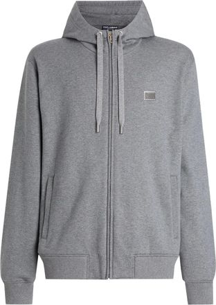 Dolce & Gabbana Katoenen hoodie met rits - Grijs