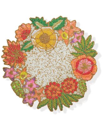 Tiramisu Botanical Crown Beaded Placemat