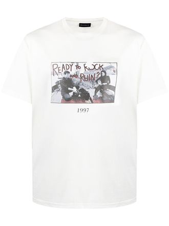 Throwback. T-shirt met print - Wit