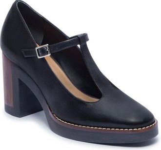 Bernardo Noto Leather Mary Jane Platform Pump