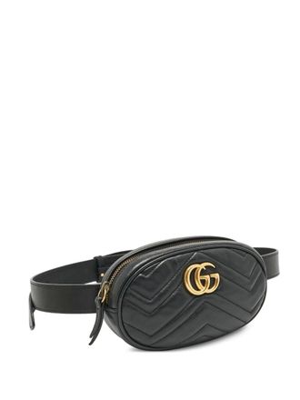 Gucci GG Marmont leather belt bag - women - Calf Leather - One Size - Black