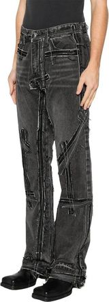 Who Decides War by Ev Bravado Straight Jeans - Heren - Regular Fit Jeans - Grijs - W36 - Jeans