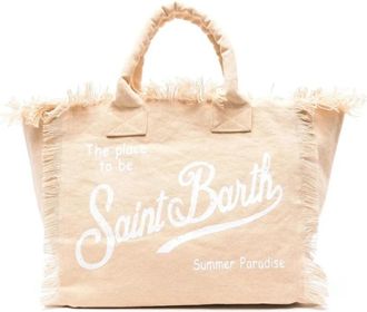 MC2 Saint Barth Vanity Tote Bag - Dames - Shoppers - Beige - ONE Size - Katoen - Tassen