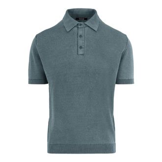 Bomboogie Polo de algod&oacute;n con cuello - Knitwear - Hombre - Azul - 2XL