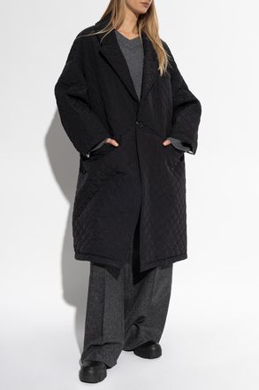 Maison Margiela Quilted Coat With A Loose Fit, Womens, Black