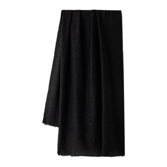 A|X Armani Exchange Sciarpa in jacquard di cotone e viscosa - - Accessories - Uomo - Nero - ONE SIZE