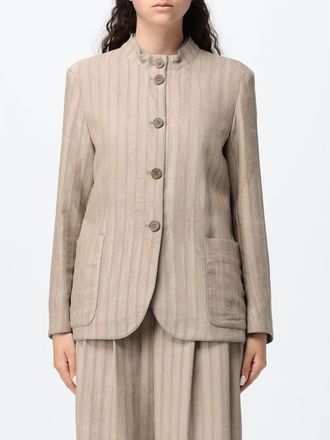 A|X Armani Exchange Blazer a monopetto in misto viscosa a righe