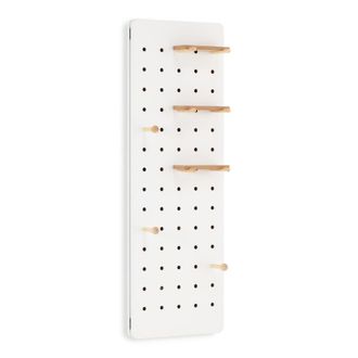 HOMN Mueble recibidor con espejo color blanco