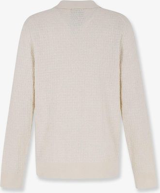 HUGO BOSS Mens Silk Sweater White