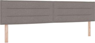 vidaXL vidaXL LED Headboard Lines Design Taupe 200 cm Fabric