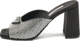 Prada Sandali con cristalli - Nero