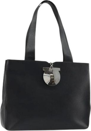 Ferragamo Pre-owned Tote Bags, female, Black, Size: ONE SIZE Pre-owned Tote Bag