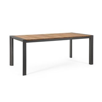Konte Design Mesa de jard&iacute;n con tablero de teca y aluminio