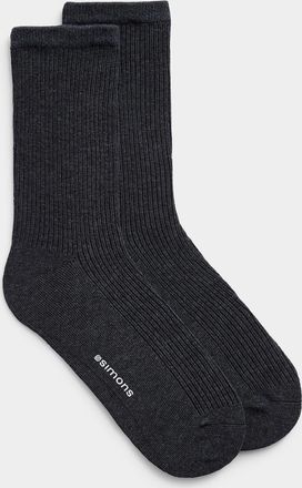 Simons Womens Finely ribbed socks
