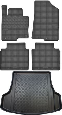 OEM Kia Optima Iv Kombi De Septiembre De 2016 A 2020. Juego De Alfombrillas De Goma Para Coche Y Alfombrilla Para Maletero