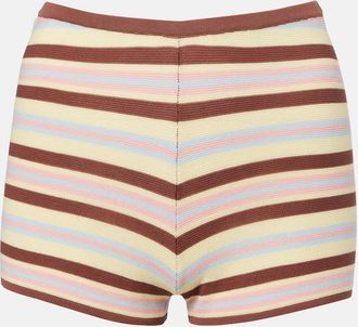 Faithfull The Brand Playa striped cotton-blend shorts