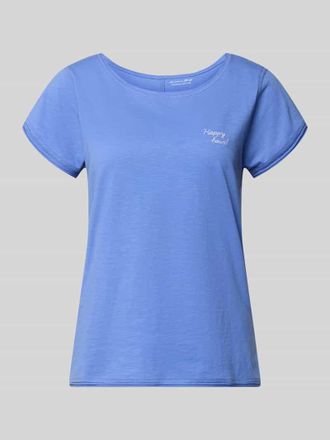 Christian Berg T-Shirt mit Stitching und Rundhalsausschnitt in Blau, Gr&ouml;&szlig;e XXL