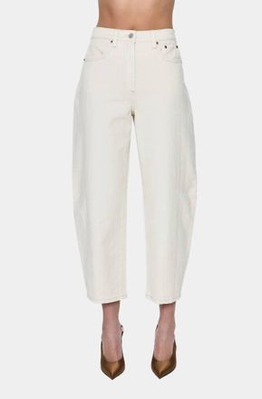 Pistola Denim Eli High Rise Arched Leg Jeans In Ecru
