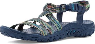 Skechers Reggae - Tropical Trail Womens Sandals Navy/Multi : 9.5 B - Medium, Synthetic/Textile