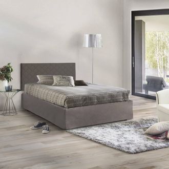 Talamo Italia Cama De Plaza Y Media Clea, Juego De Cabecero En Ecopiel Con Base Ortop&eacute;dica Y Cenefa, 100% Made In Italy, Adecuado Para Colch&oacute;n De Cm 120x190, T&oacute;rtol