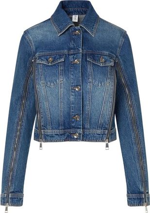 Liu Jo Denim Jacket with Zip - Dames - Spijkeroverhemden - Blauw - S - Denim - Overhemden