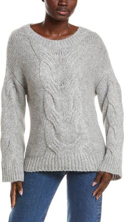 Naadam Naadam Luxe Lofty Alpaca-Blend Cable Boatneck Sweater