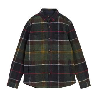 Barbour Overshirt Woodlane a quadri spazzolata - - Jackets - Uomo - Verde - L