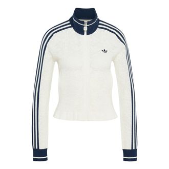 adidas (WMNS) adidas Originals Sports Track Top Asia Sizing Off White Night Indigo KX6899