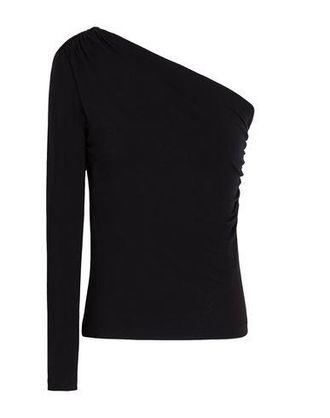 8 by YOOX VISCOSE ONE-SHOULDER L/SLEEVE TOP