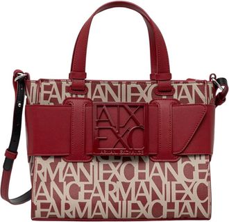 A|X Armani Exchange Logo Kunstler Handtasche - Dames - Tassen - Rood - Maat: ONE Size