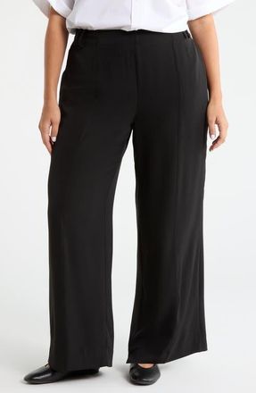 Lyss&eacute; Ellison Pull-On Wide Leg Pants in Black at Nordstrom, Size 1 X