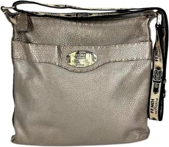 Fendi Pre-owned Vintage Schoudertas - Dames - Vintage Schoudertas - Grijs - ONE Size - Leer - Vintage