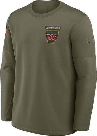 Nike Washington Commanders Salute to Service Sideline Triumphant Win Coach Nike Mens NFL Pullover Crew in Brown | 03BR2DHA2Z-1KL