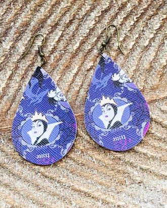 White Label Womens Teardrop Earrings In Blue