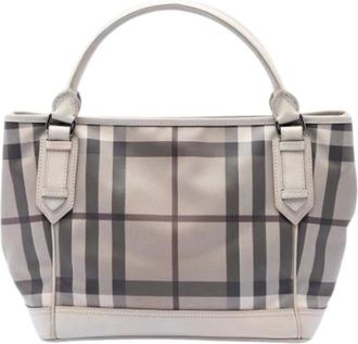 Burberry Borsa tote Pre-owned in tela rivestita - - Pre-owned - Donna - Beige - ONE SIZE