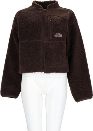 The North Face Cropped Textured High Collar Zip Sweatshirt