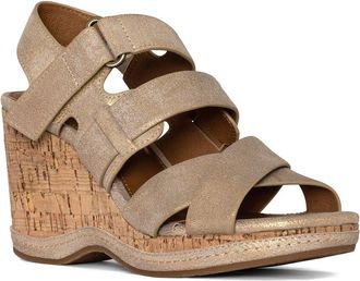 Donald J Pliner Fablle Leather Wedge Sandal