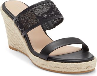 Stuart Weitzman Lily Espadrille Wedge Slide Sandal in Black at Nordstrom Rack, Size 10.5
